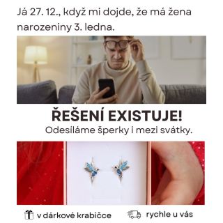 Zapomněli jste? Narozeniny, výročí nebo „jen tak“ mezi svátky? 🎄😅 U nás to není problém. ✨ Šperky skladem ✨ Odesíláme i...